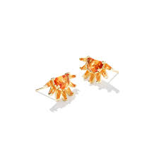 Samantha Sun Gold Orange Earrings