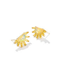 Samantha Sun Gold Yellow Opal Earrings