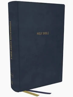 NKJV Foundations Study Bible Blue Leathersoft Large Print Thumb Index