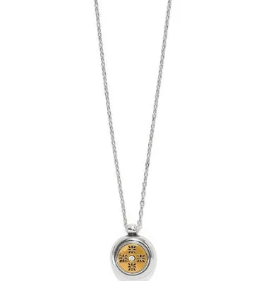 Mosaic Round Mini two toned necklace