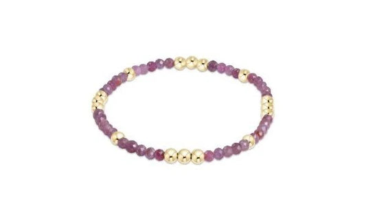 Ruby Worthy Pattern 3mm Bead Bracelet