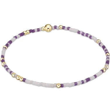 Gameday Hope Unwritten Bracelet - Purple White