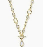 Elisa Abbie Mini Gold White Mix Strand Necklace