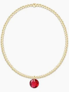 Classic Gold 2mm Bracelet Reflection Small Charm July