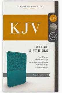KJV Bible Comfort Print Deluxe Gift Bible Turquoise Leathersoft Deluxe Gift Bible