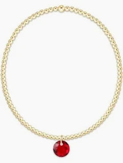 Classic Gold 2mm Bracelet Reflection Small Charm January