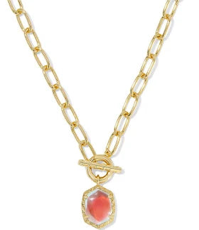 Daphne Gold Dichroic Glass Chain Necklace