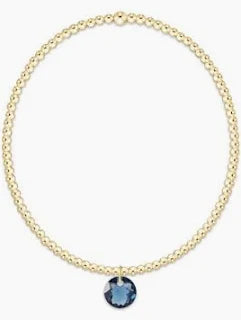 Classic Gold 2mm Bracelet Reflection Small Charm September