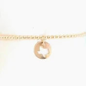 Classic Gold 3mm Bead Bracelet - Texas Gold Disc