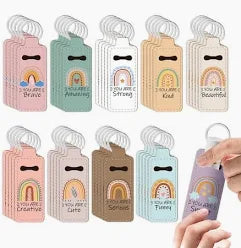 Chapstick Keychain Holder with affirmations and  Chapstick