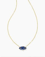Lindy Rae Elisa Gold Blue Crystal Necklace