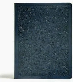 CSB Life Connections Study Bible Navy Floral Leathertouch