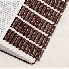 Bible Tabs Dark Brown with gold foil