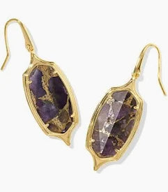 Dani Step gold Purple Amethyst Drop Earrings