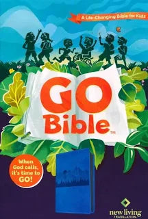 NLT Bible Kids Go Bible Mountains Blue Leathersoft