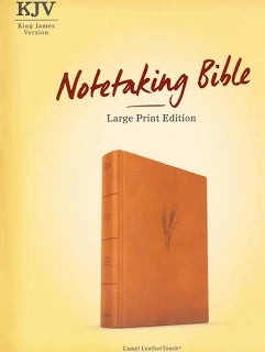 KJV Notetaking Bible Large Print Camel LeatherTouch