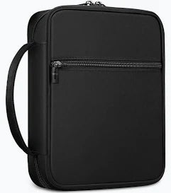 Bible Cover Black with Front Zipper Pocket