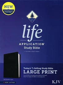 KJV Life Application Study Bible Large Print Black Bonded Leather
