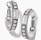 Pretty Tough Gem Crystal Hoop Earrings