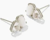 Tatum Silver Neutral Mix Stud Earrings