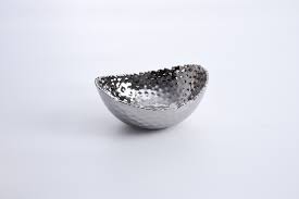 Medium silver oval bowl