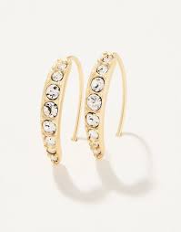 Sparkle Arc gold small hoop earrings