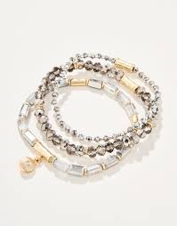 Sparkle Silver Stretch Bracelet Stack