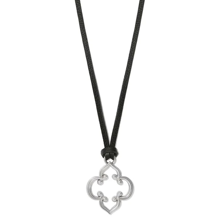 Toledo Black Leather Necklace