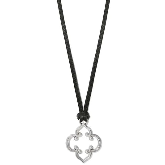 Toledo Black Leather Necklace