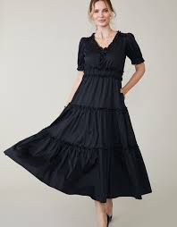 Valerie Midi Black Dress Medium