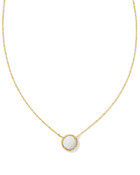 Volleyball pendant gold white pearl necklace