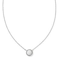 Volleyball pendant silver white pearl necklace