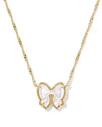 Haley bow gold ivory pearl necklace