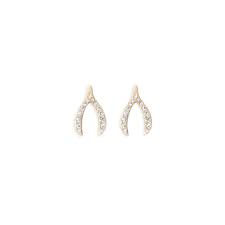 Wishbone gold SLV stud earrings